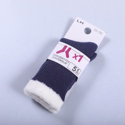 FL-Accessories-34_Custom Navy Terry Cuff Socks_Shanghai Fully Lucky Knitting