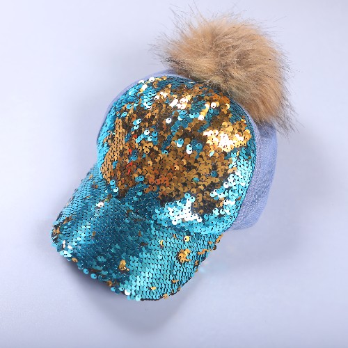 FL-Accessories-40_Custom Sequin Pom Pom Cap_Shanghai Fully Lucky Knitting