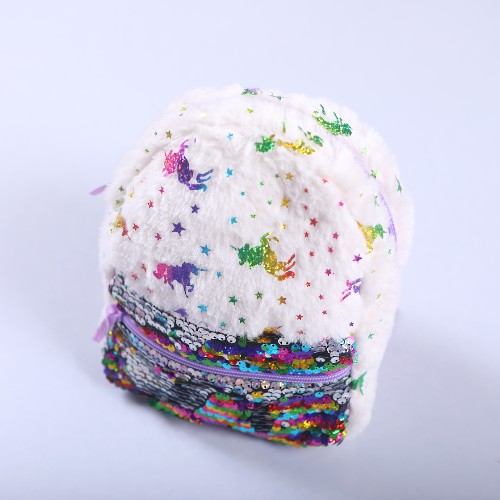 FL-Accessories-41_Kids Fuzzy Sequin Backpack_Shanghai Fully Lucky Knitting