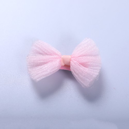 FL-Accessories-50_Pink Crinkle Tulle Bow_Shanghai Fully Lucky Knitting