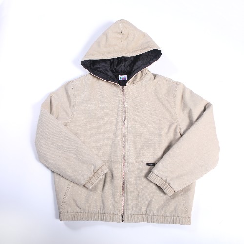 FL-Men-25_Men Khaki Twill Hooded Padded Jacket_Shanghai Fully Lucky Knitting