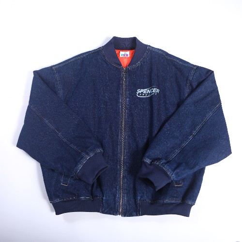 FL-Men-26_Men Raw Denim Varsity Padded Jacket__Shanghai Fully Lucky Knitting